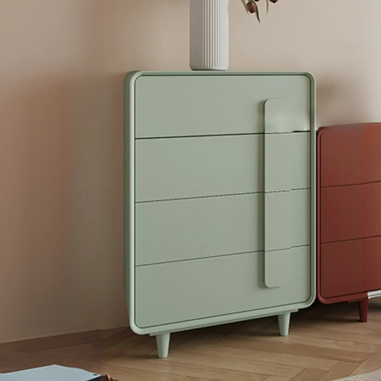 Armoire de rangement moderne verte de différentes tailles pour l'intérieur