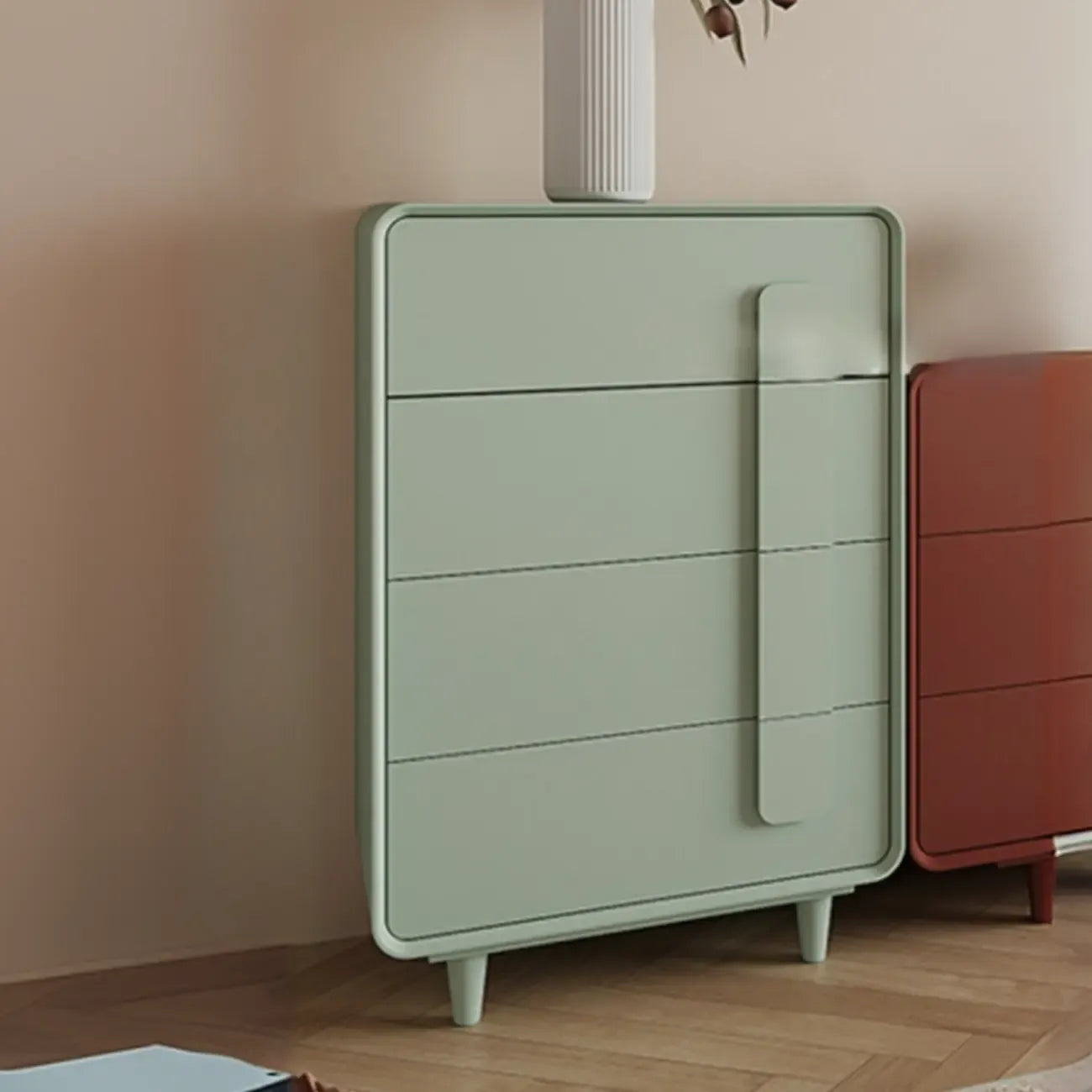 Armoire de rangement moderne verte de différentes tailles pour l'intérieur