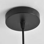 Suspension moderne en verre blanc avec globe