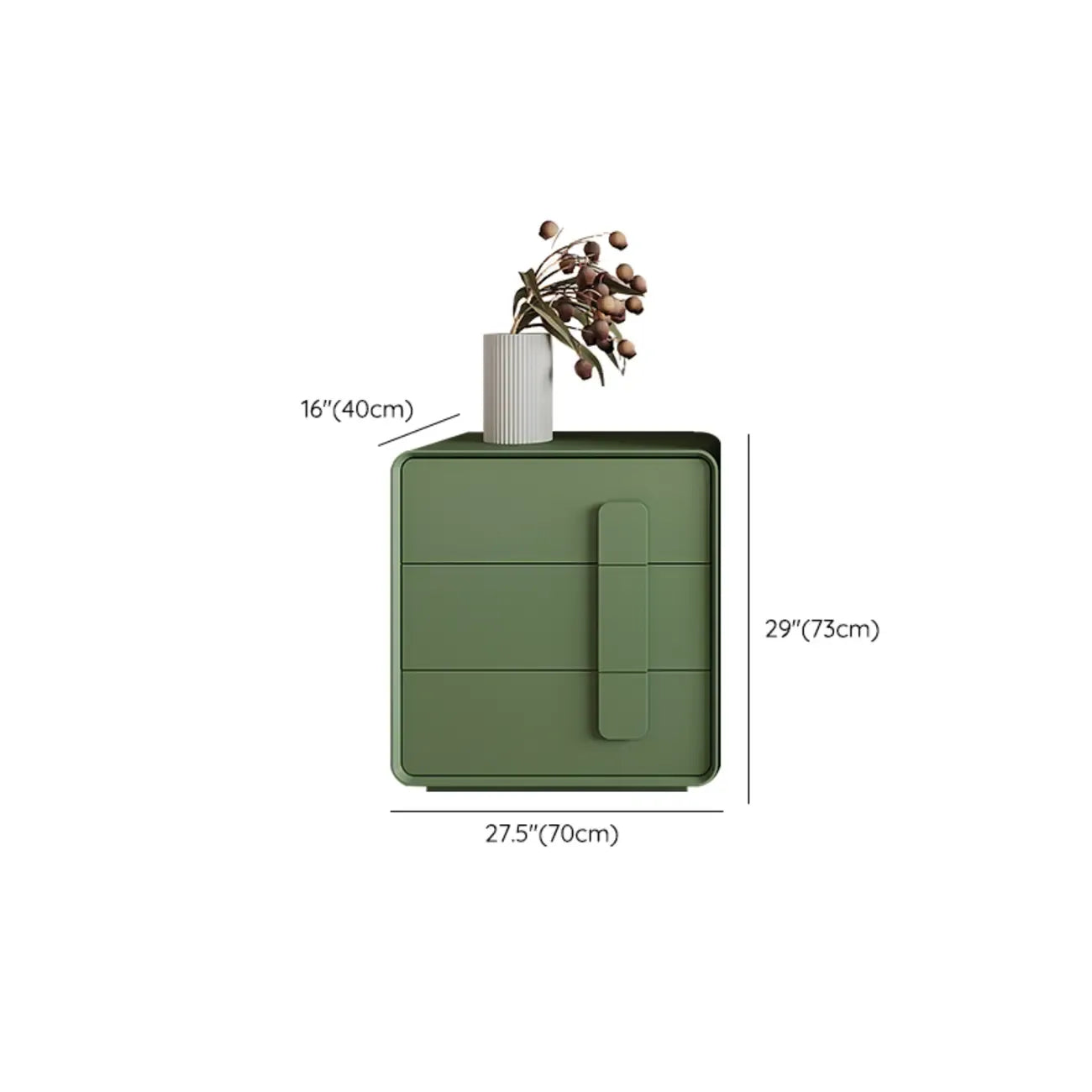Armoire de rangement moderne verte de différentes tailles pour l'intérieur