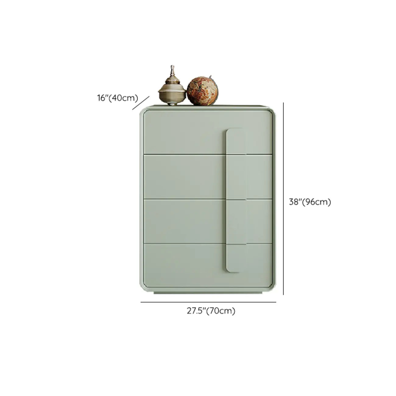 Armoire de rangement moderne verte de différentes tailles pour l'intérieur