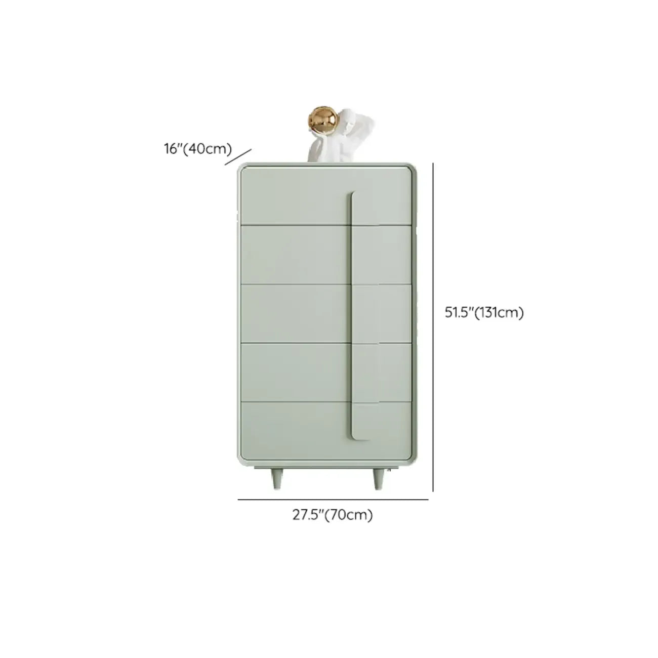 Armoire de rangement moderne verte de différentes tailles pour l'intérieur
