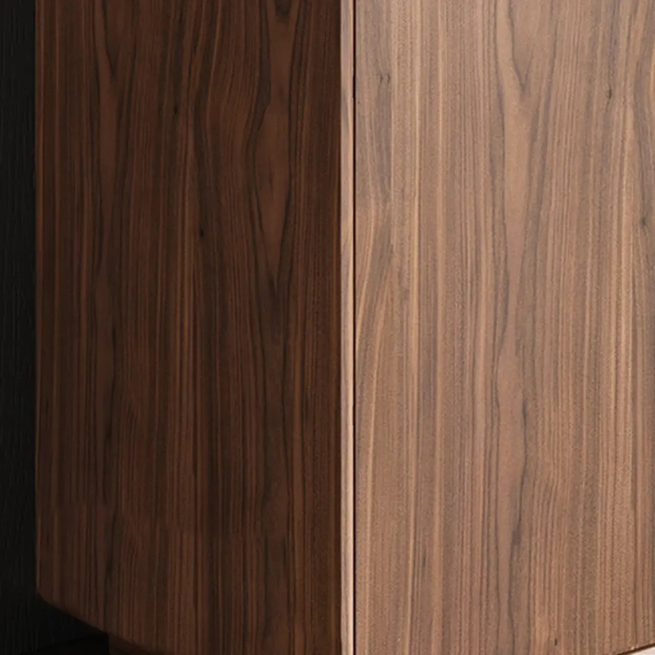 Grande armoire de rangement en bois couleur cacao avec tiroirs et portes