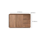 Grande armoire de rangement en bois couleur cacao avec tiroirs et portes
