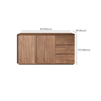Grande armoire de rangement en bois couleur cacao avec tiroirs et portes
