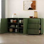 Armoire de rangement en bois composite vert de style minimaliste