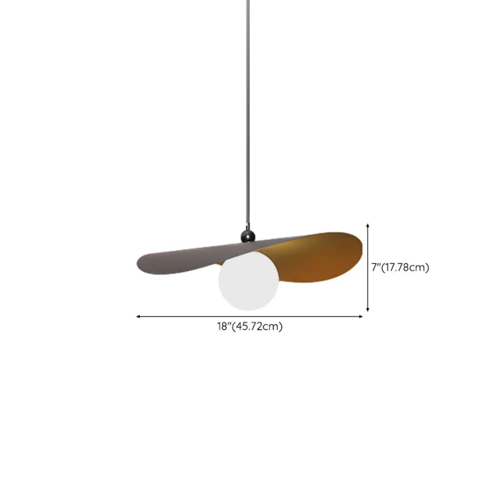 Suspension design en verre blanc avec abat-jour en forme de feuille de lotus