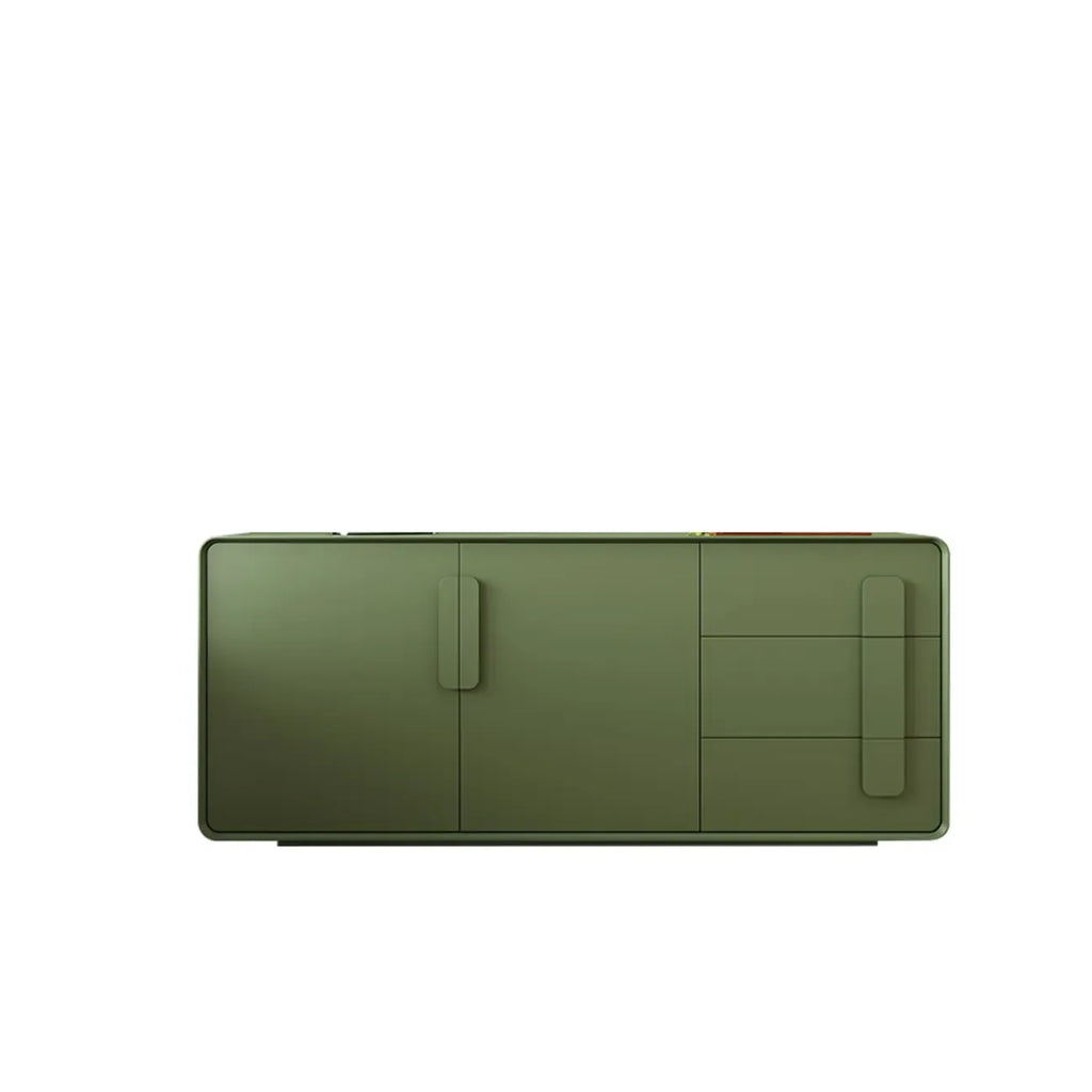 Armoire de rangement en bois composite vert de style minimaliste