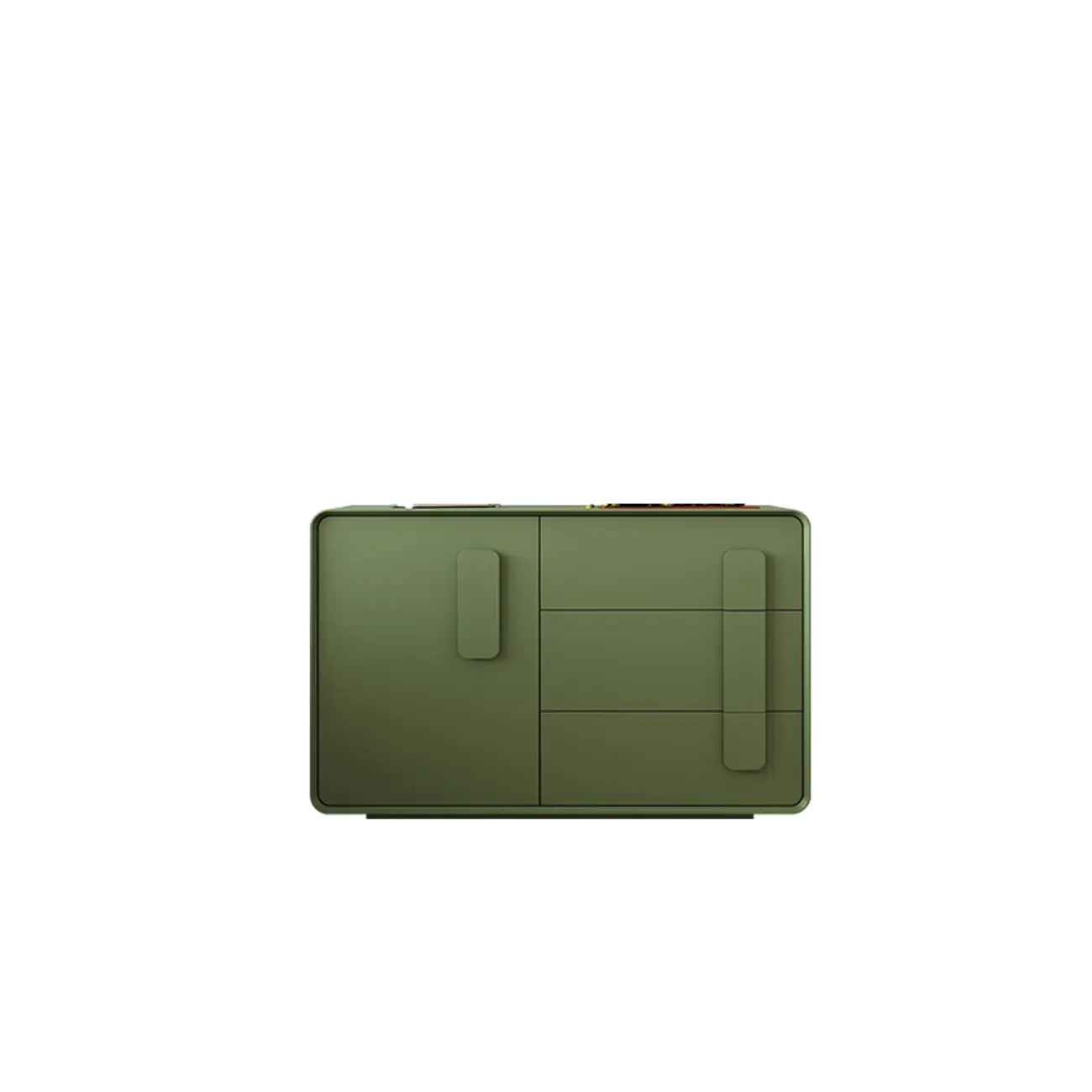 Armoire de rangement en bois composite vert de style minimaliste