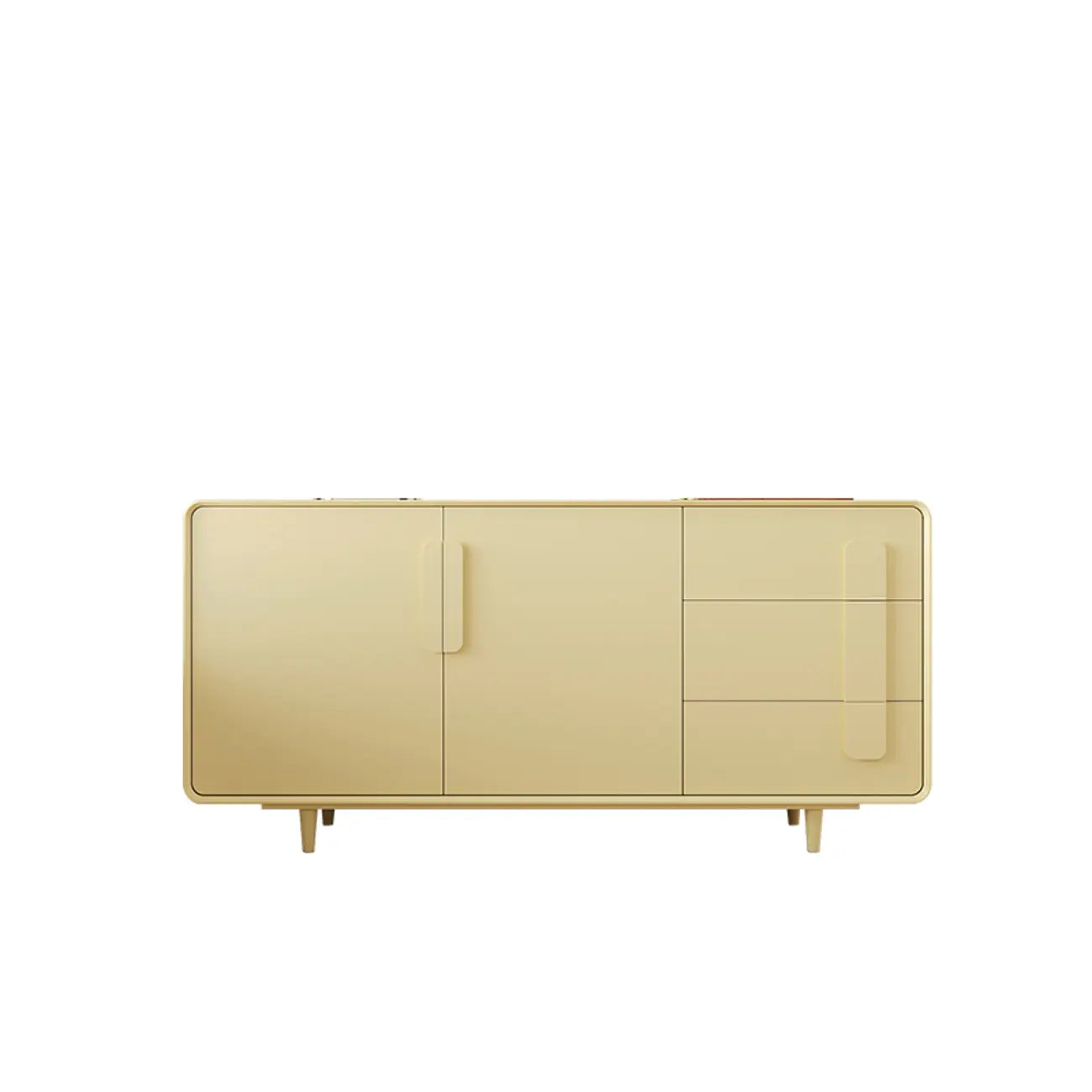Armoire de rangement en bois composite vert de style minimaliste
