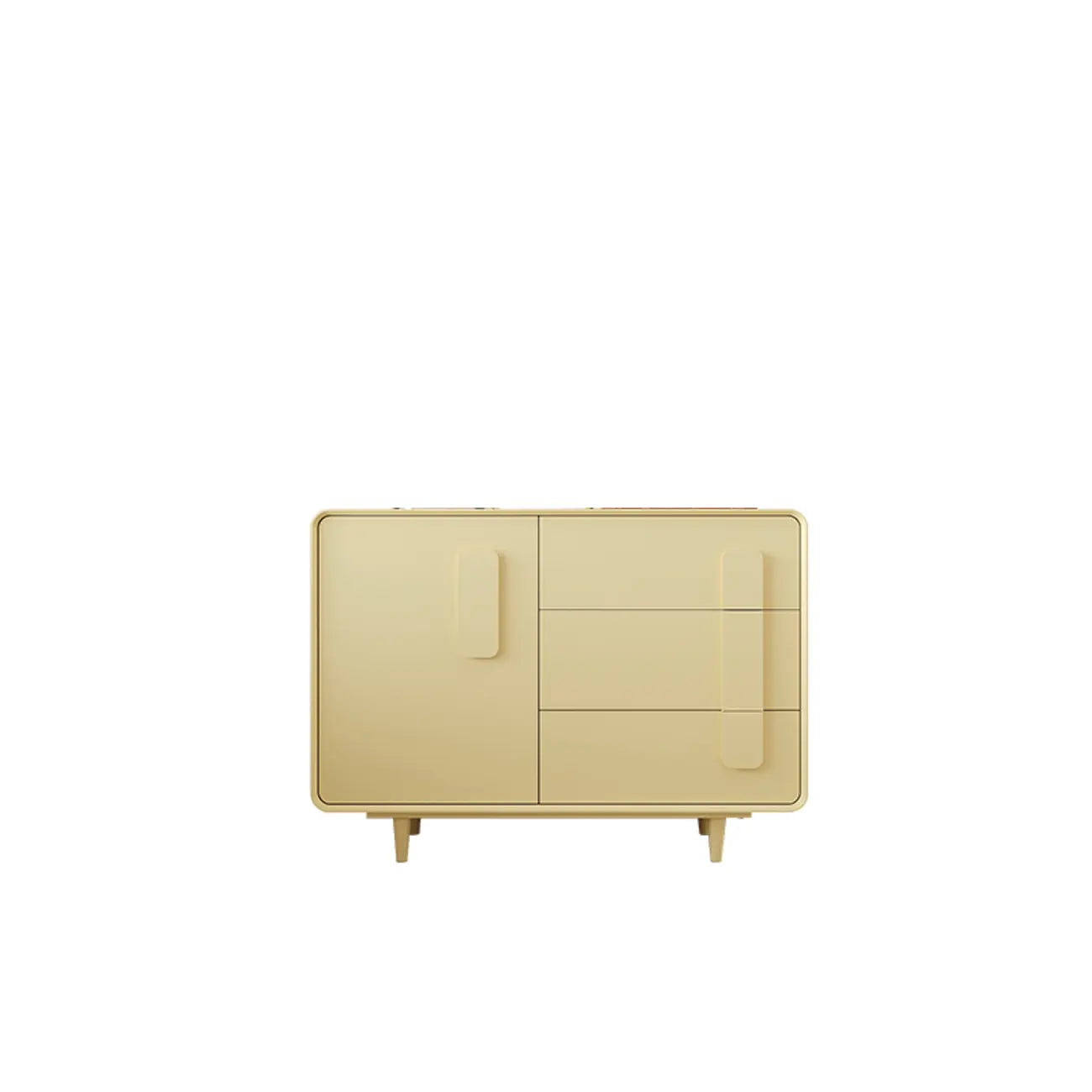 Armoire de rangement en bois composite vert de style minimaliste