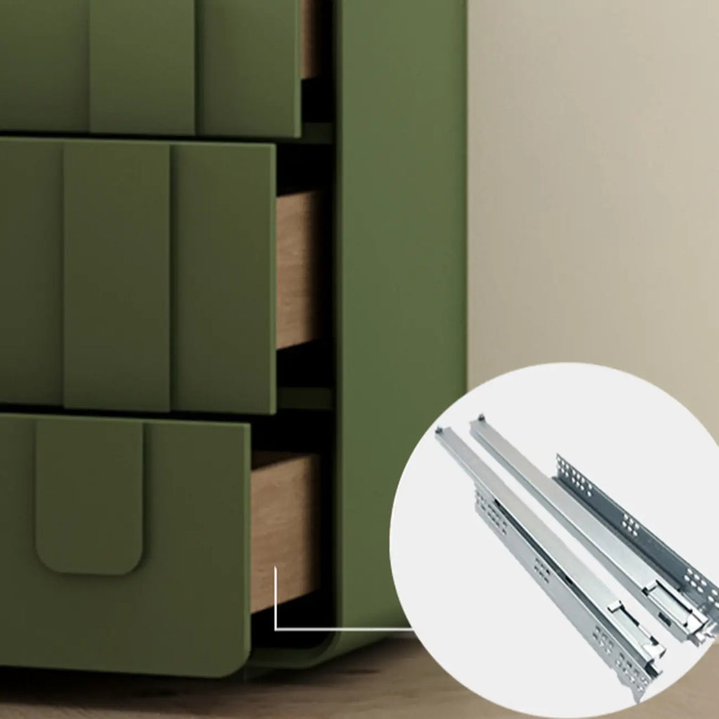 Armoire de rangement en bois composite vert de style minimaliste