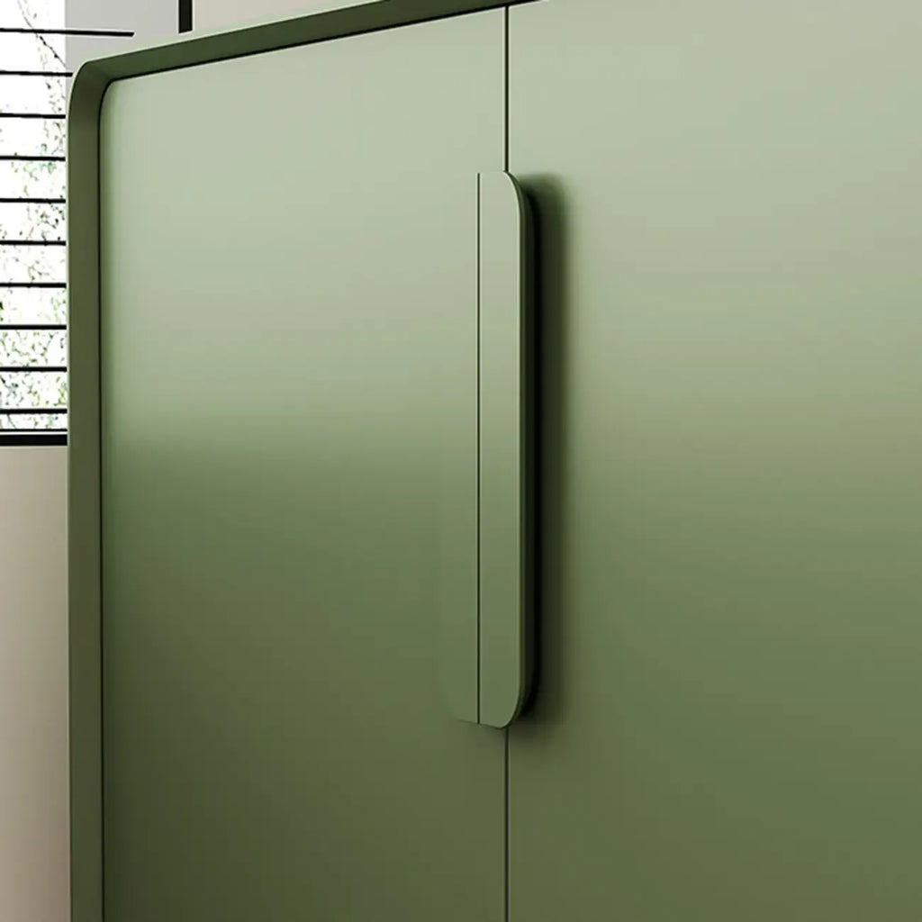 Armoire de rangement en bois composite vert de style minimaliste