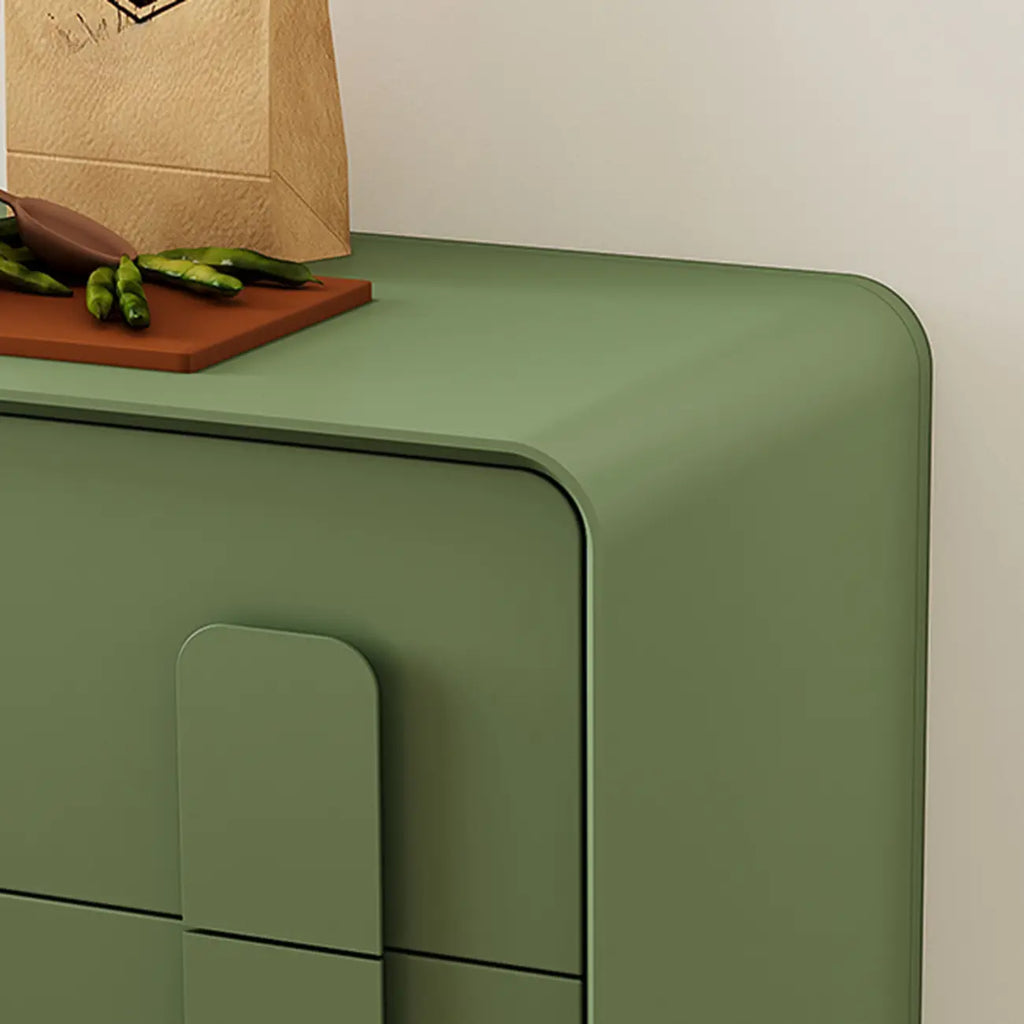 Armoire de rangement en bois composite vert de style minimaliste