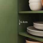 Armoire de rangement en bois composite vert de style minimaliste