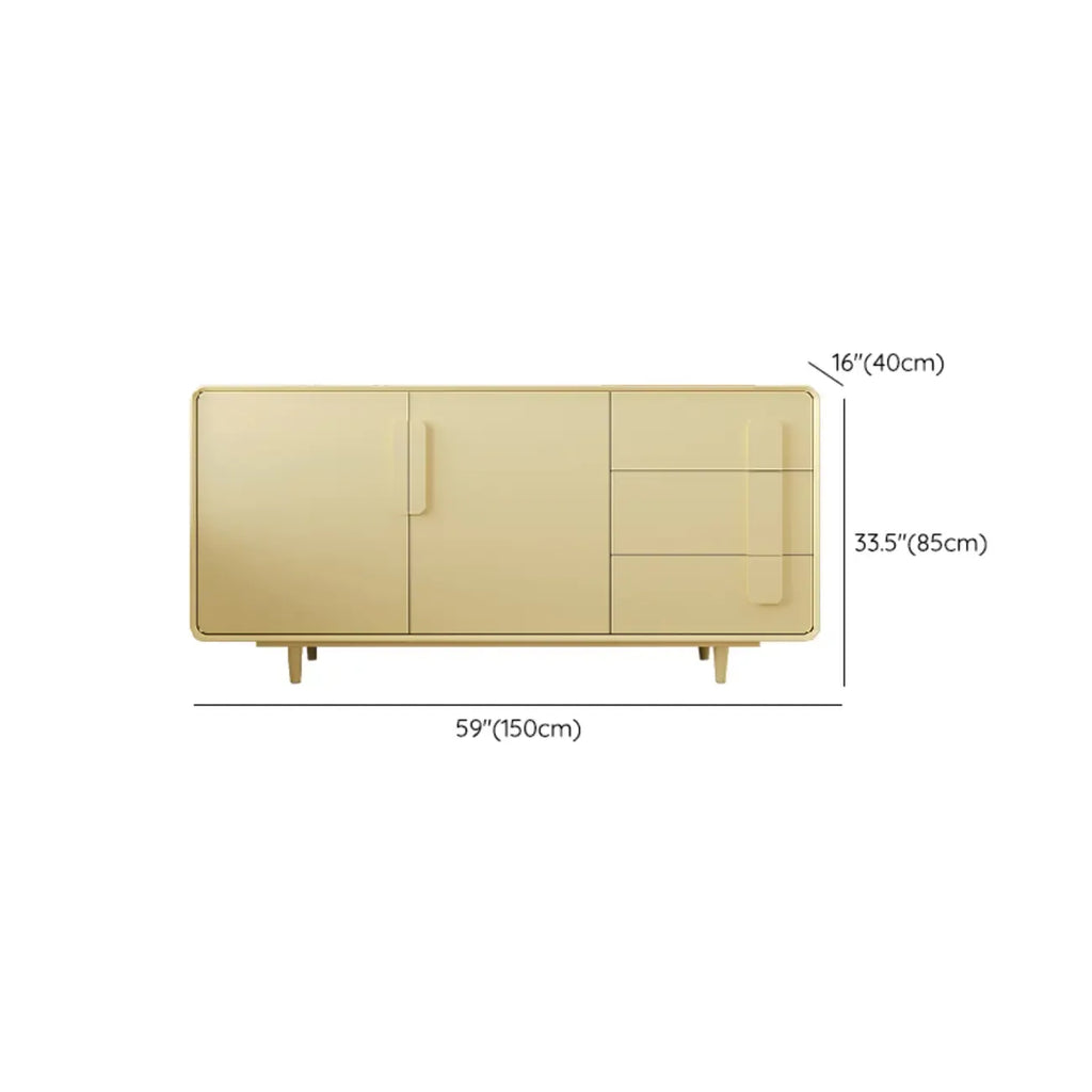 Armoire de rangement en bois composite vert de style minimaliste