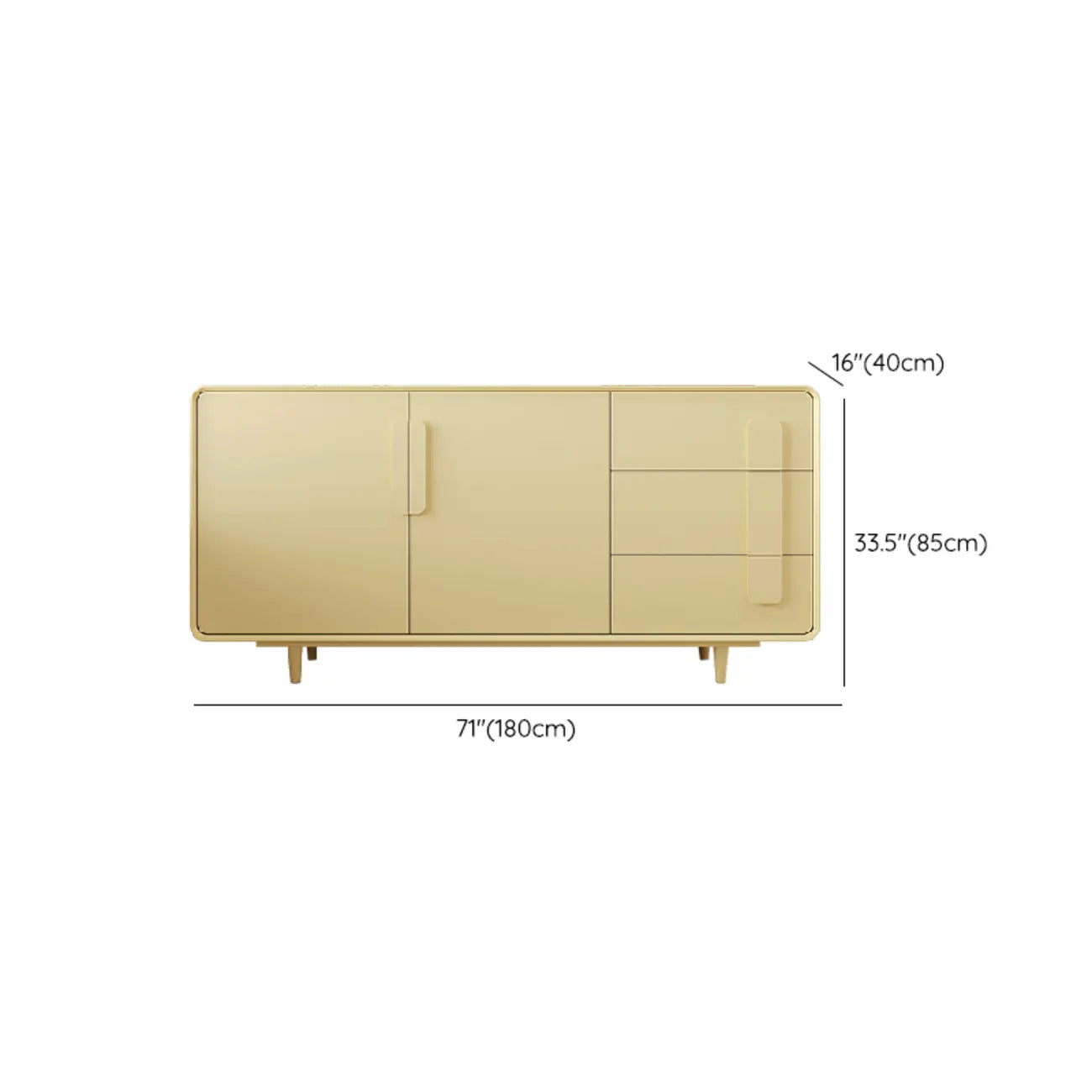 Armoire de rangement en bois composite vert de style minimaliste