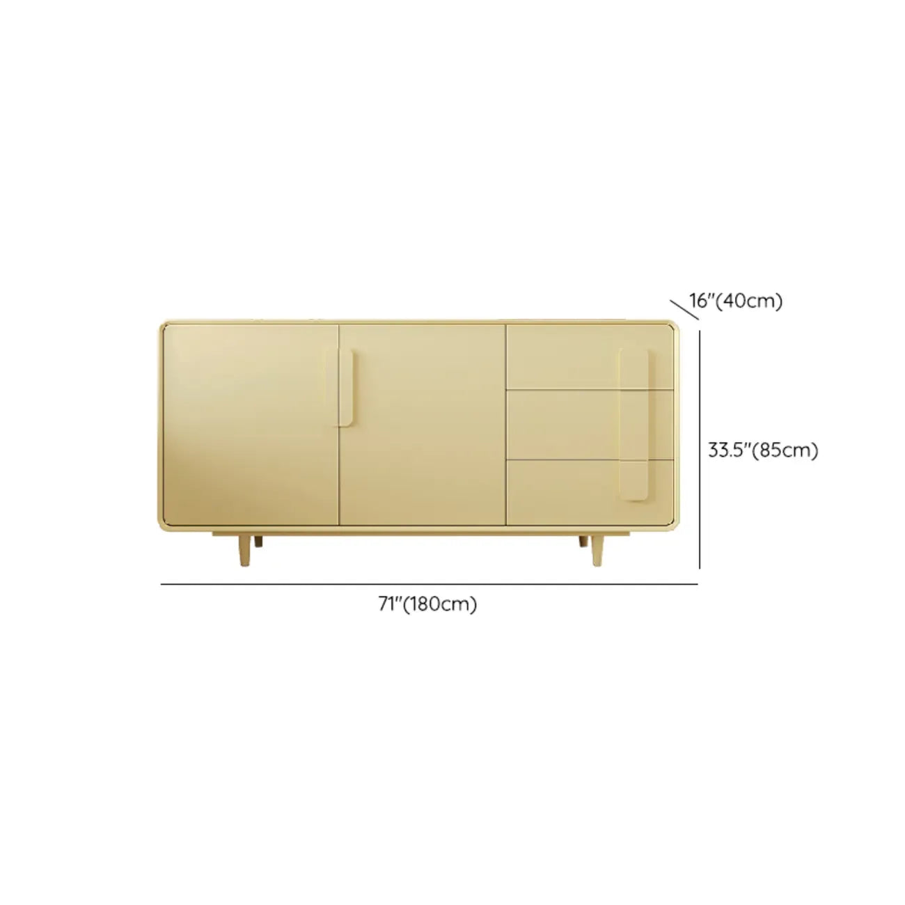 Armoire de rangement en bois composite vert de style minimaliste