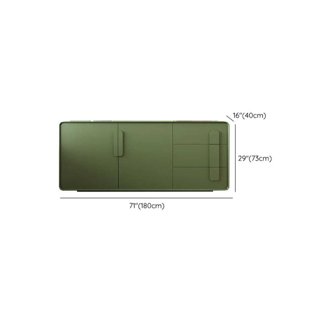 Armoire de rangement en bois composite vert de style minimaliste