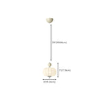 Suspension LED élégante en verre opalin avec détails de perles