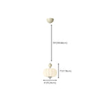 Suspension LED élégante en verre opalin avec détails de perles