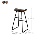 Tabourets de bar classiques en cuir marron selle, hauteur comptoir