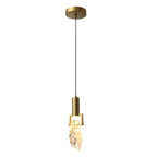 Suspension moderne en cristal texturé pour salon
