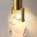 Suspension moderne en cristal texturé pour salon