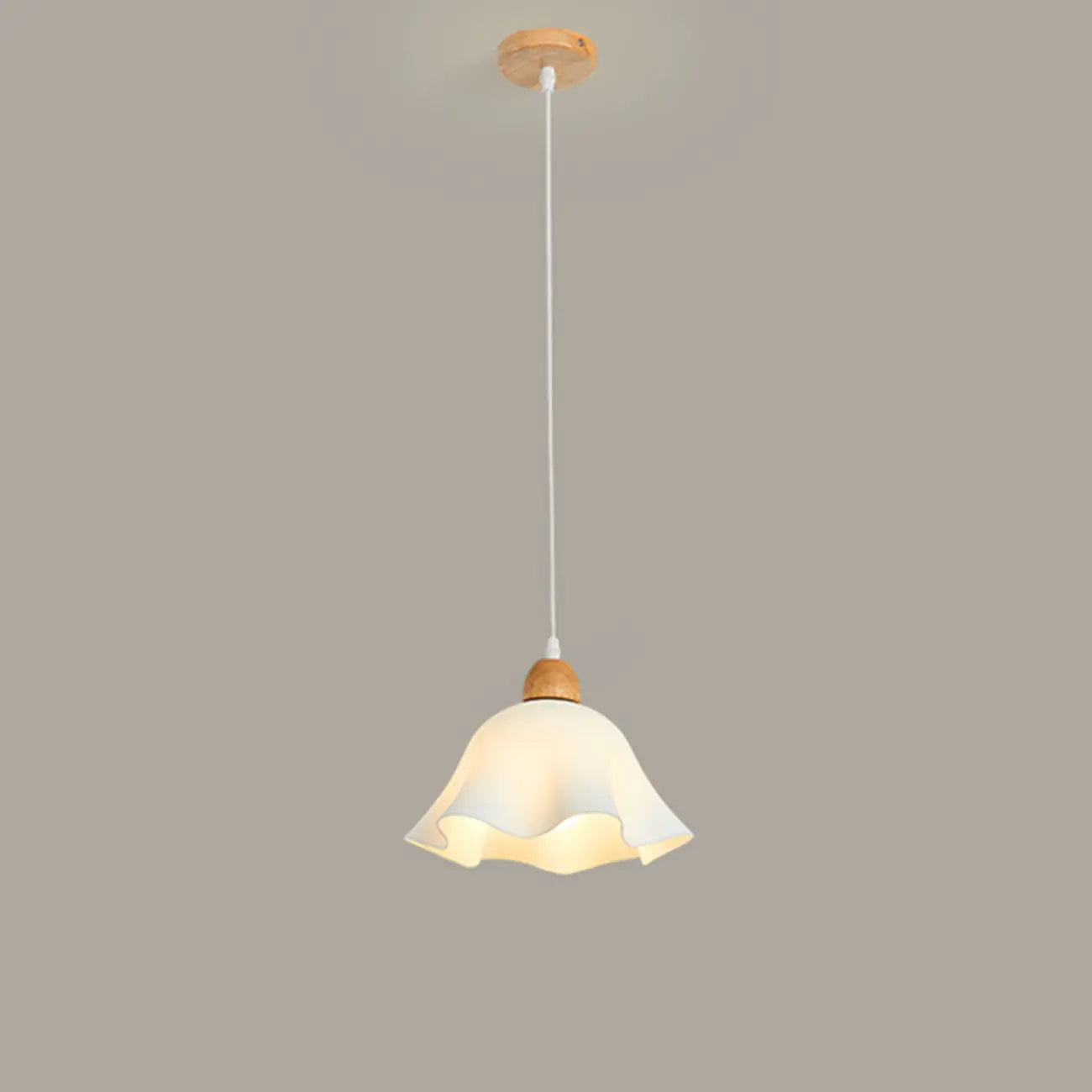 Suspension LED florale en verre opale à 3 lumières pour salle à manger