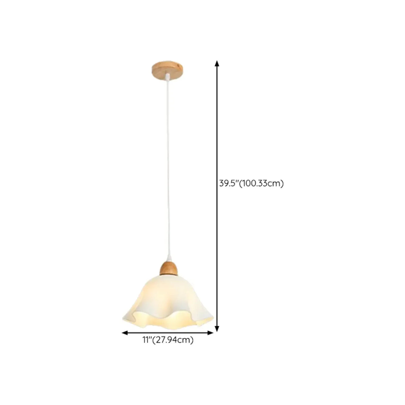 Suspension LED florale en verre opale à 3 lumières pour salle à manger