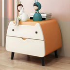 Table de chevet scandinave rose en forme de chat mignon avec 2 tiroirs