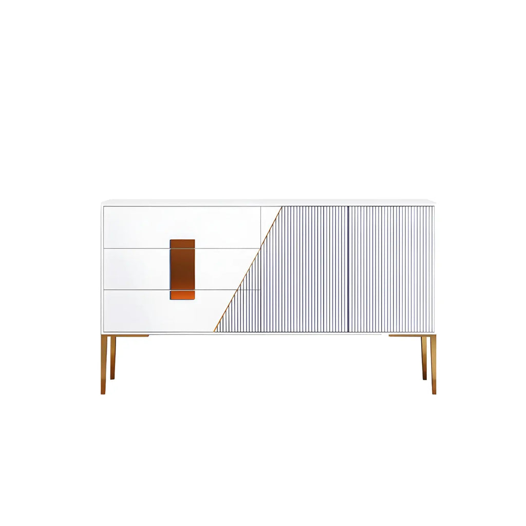 Buffet élégant et raffiné en bois avec tiroirs