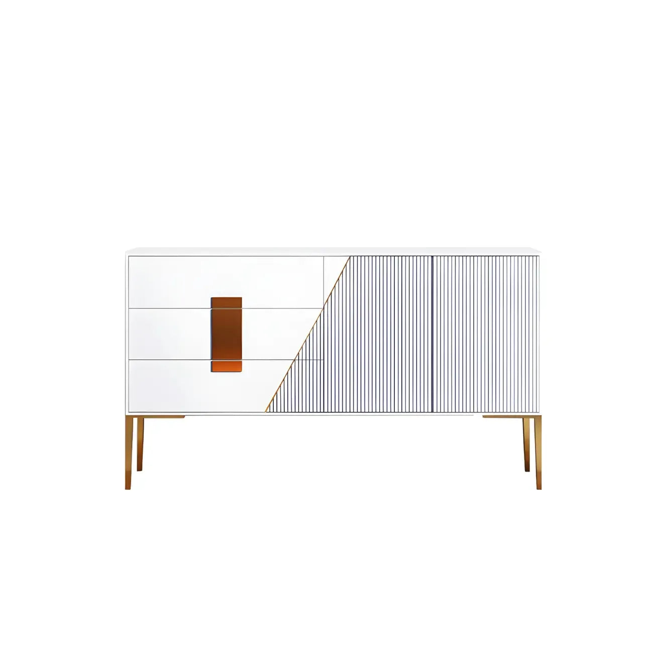 Buffet élégant et raffiné en bois avec tiroirs
