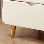 Table de chevet scandinave rose en forme de chat mignon avec 2 tiroirs