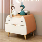 Table de chevet scandinave rose en forme de chat mignon avec 2 tiroirs