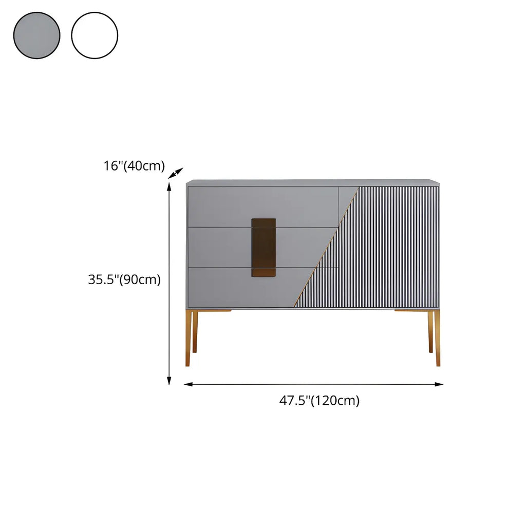 Buffet élégant et raffiné en bois avec tiroirs
