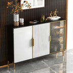 Buffet/buffet en bois laqué brillant avec placards