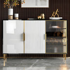 Buffet/buffet en bois laqué brillant avec placards
