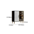 Buffet/buffet en bois laqué brillant avec placards