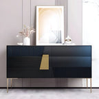 Buffet élégant en bois couleur expresso avec tiroirs