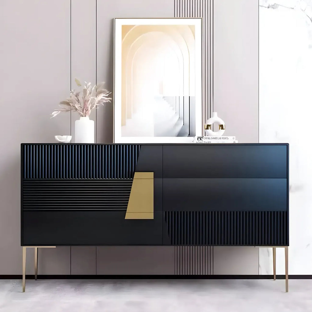 Buffet élégant en bois couleur expresso avec tiroirs