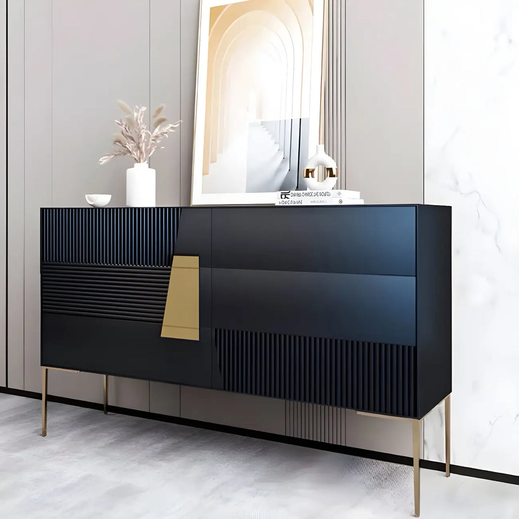 Buffet élégant en bois couleur expresso avec tiroirs
