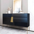 Buffet élégant en bois couleur expresso avec tiroirs