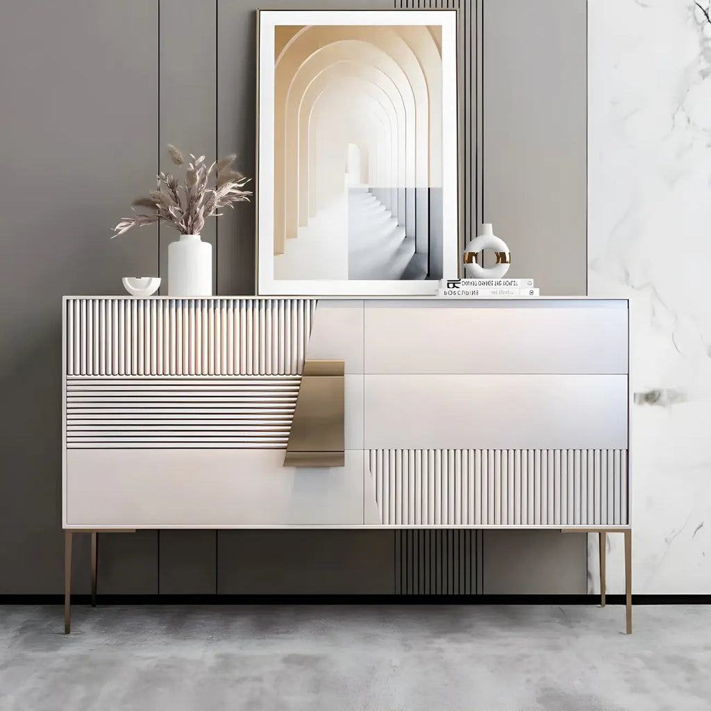 Buffet élégant en bois couleur expresso avec tiroirs