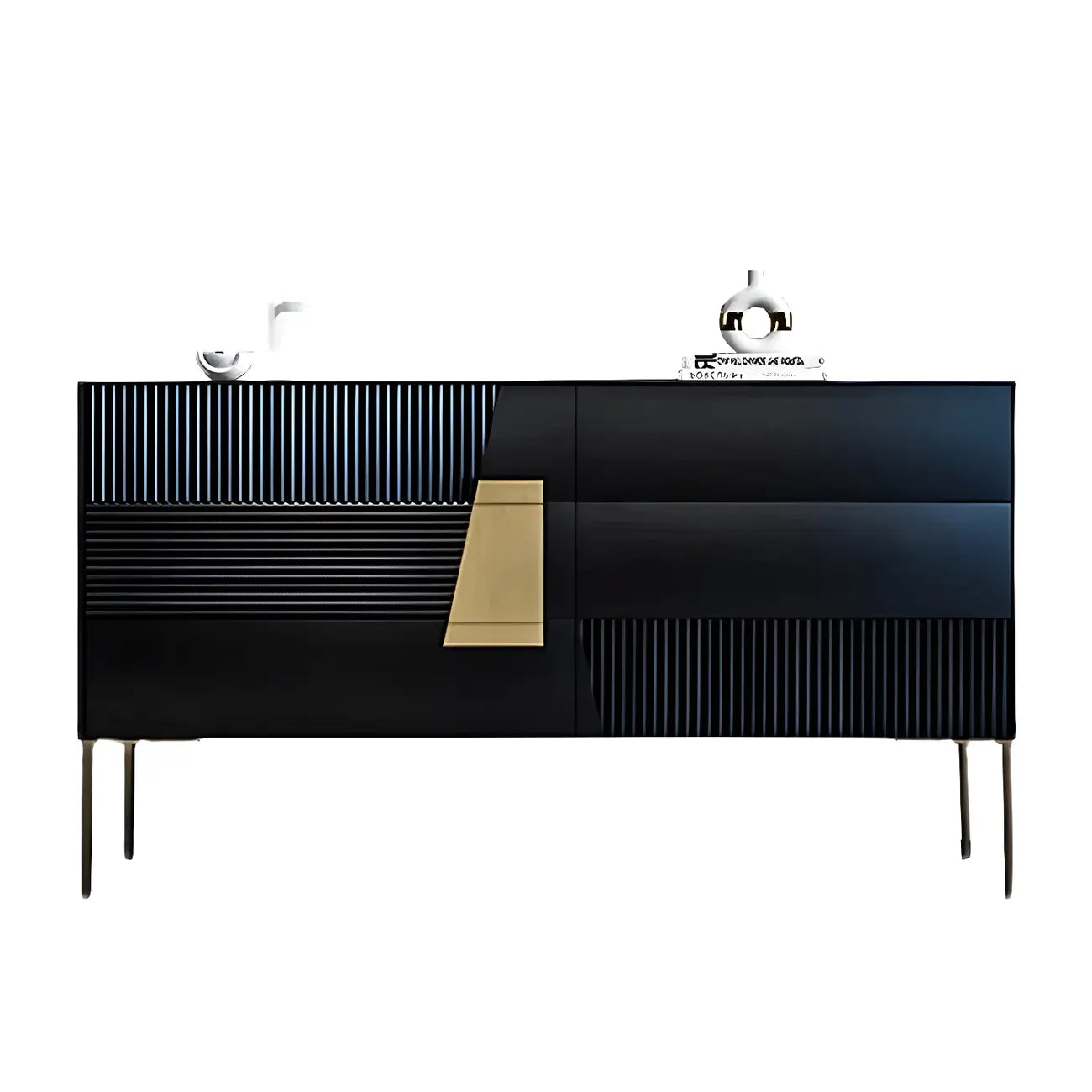 Buffet élégant en bois couleur expresso avec tiroirs