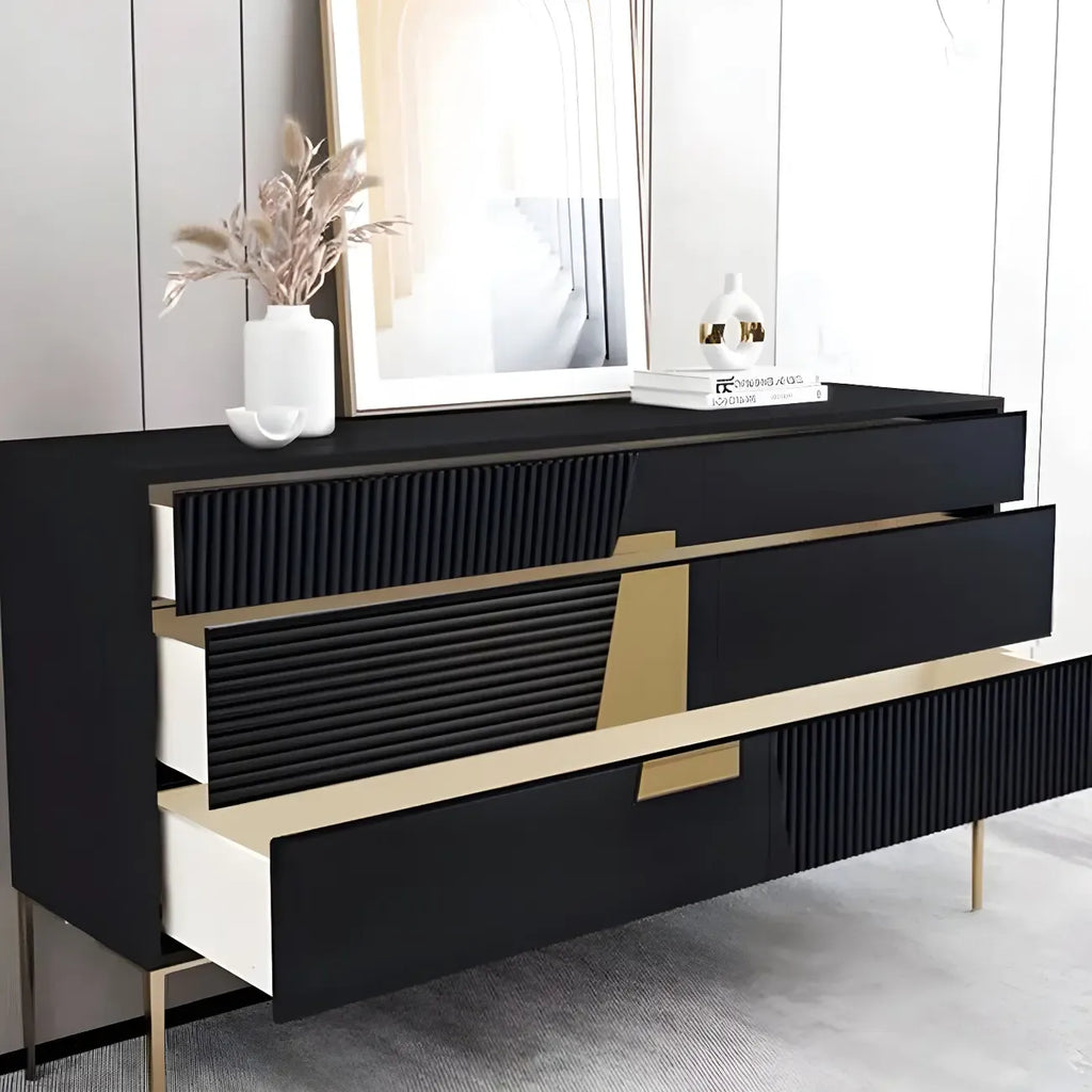 Buffet élégant en bois couleur expresso avec tiroirs