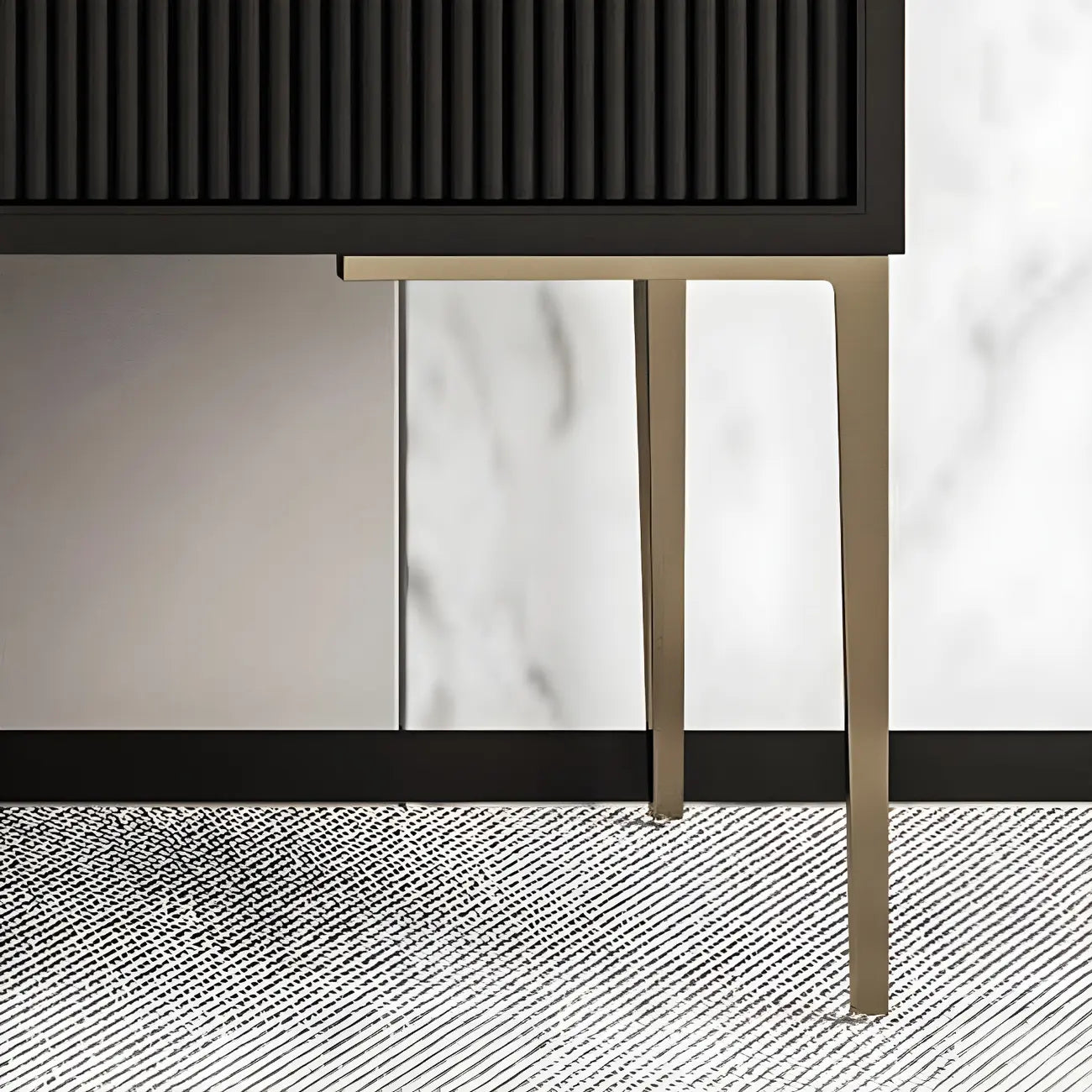 Buffet élégant en bois couleur expresso avec tiroirs