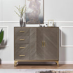 Buffet en bois élégant avec tiroirs et étagères réglables