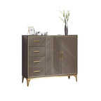 Buffet en bois élégant avec tiroirs et étagères réglables