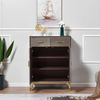 Buffet en bois élégant avec tiroirs et étagères réglables